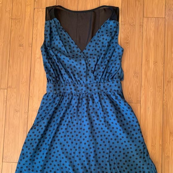 BCBGeneration Polka Dot Dress with Mesh - Picture 3 of 5